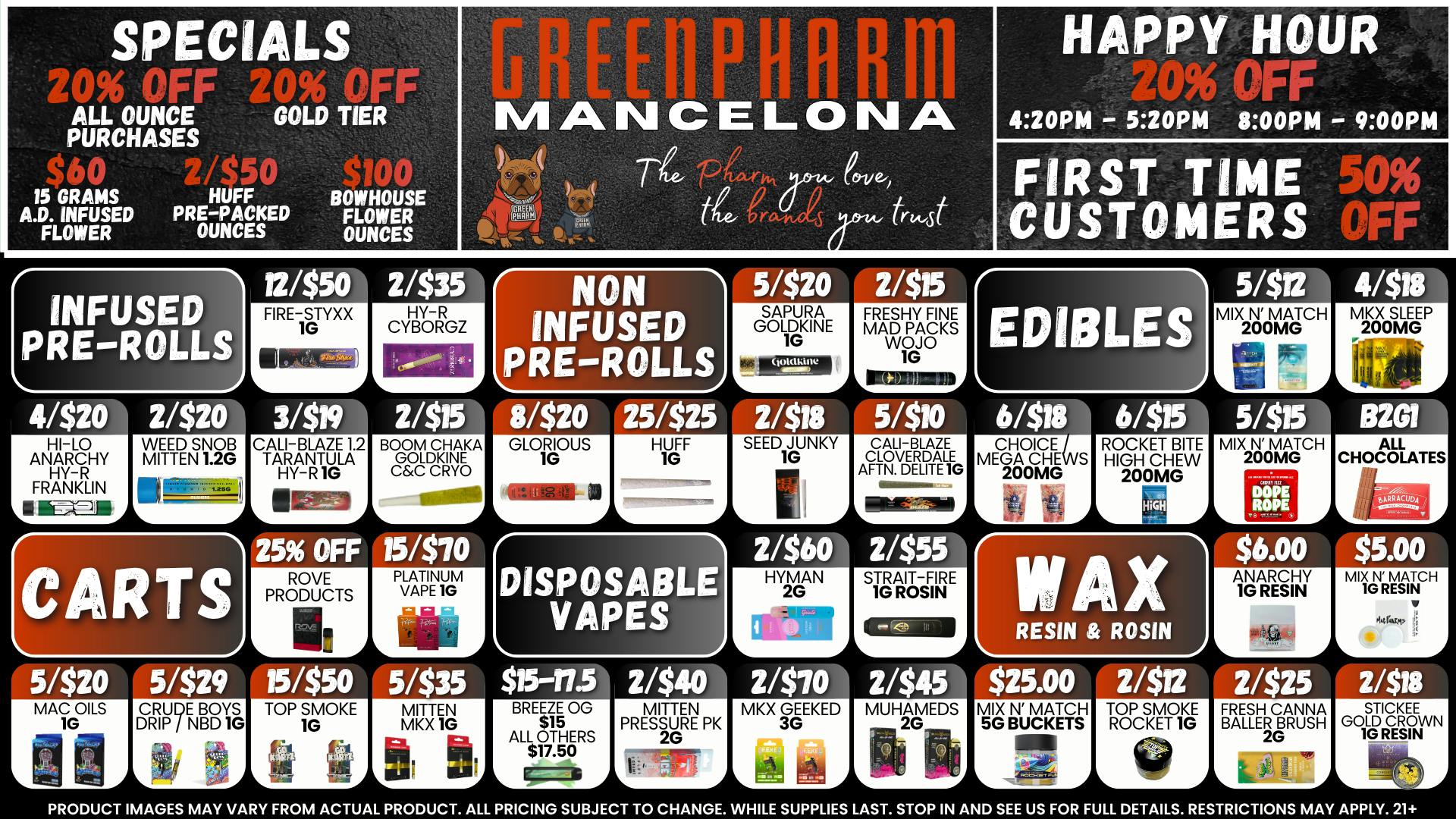 Green Pharm - Mancelona -Recreational 50% OFF FOR FIRST TIME CUSTOMERS 😁😍