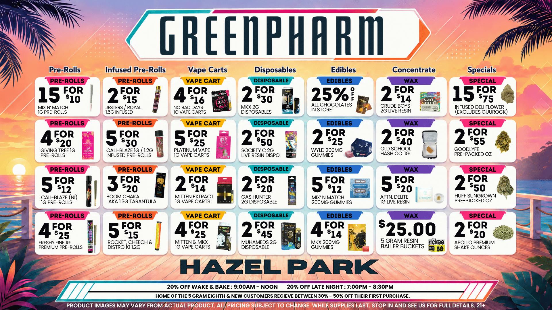 Green Pharm - Hazel Park - Recreational 🎉🥳50% OFF First Time Customers!🥳🎉