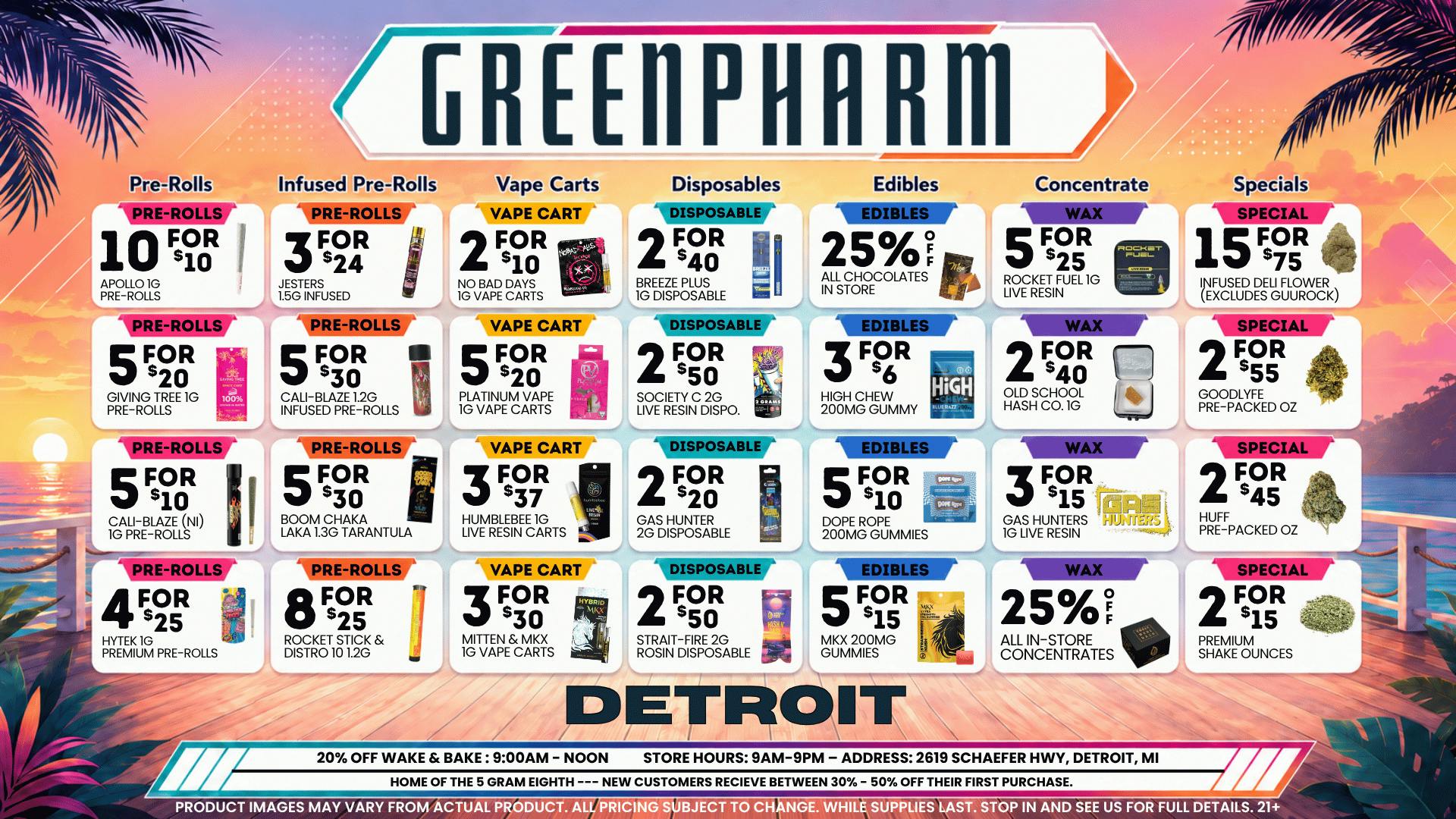 Green Pharm - Detroit - Recreational! 🎉🥳50% OFF First Time Customers!🥳🎉