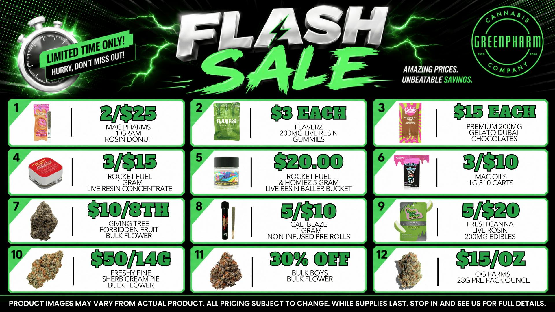 Green Pharm - Mancelona -Recreational FLASH DEALS!! GET THEM BEFORE THEY ARE GONE!!!