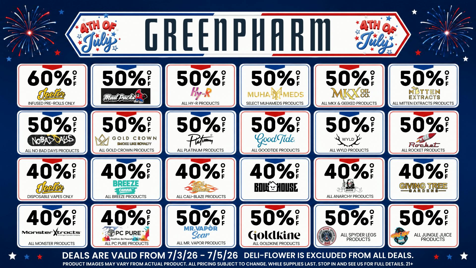 Green Pharm - Hazel Park - Recreational 💥💥Happy 4th of July!! 💥💥