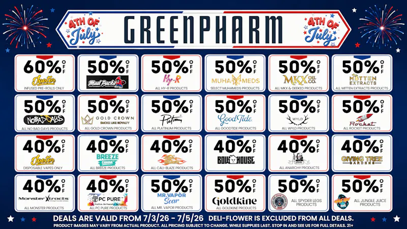Green Pharm - Hazel Park - Recreational 💥💥Happy 4th of July!! 💥💥