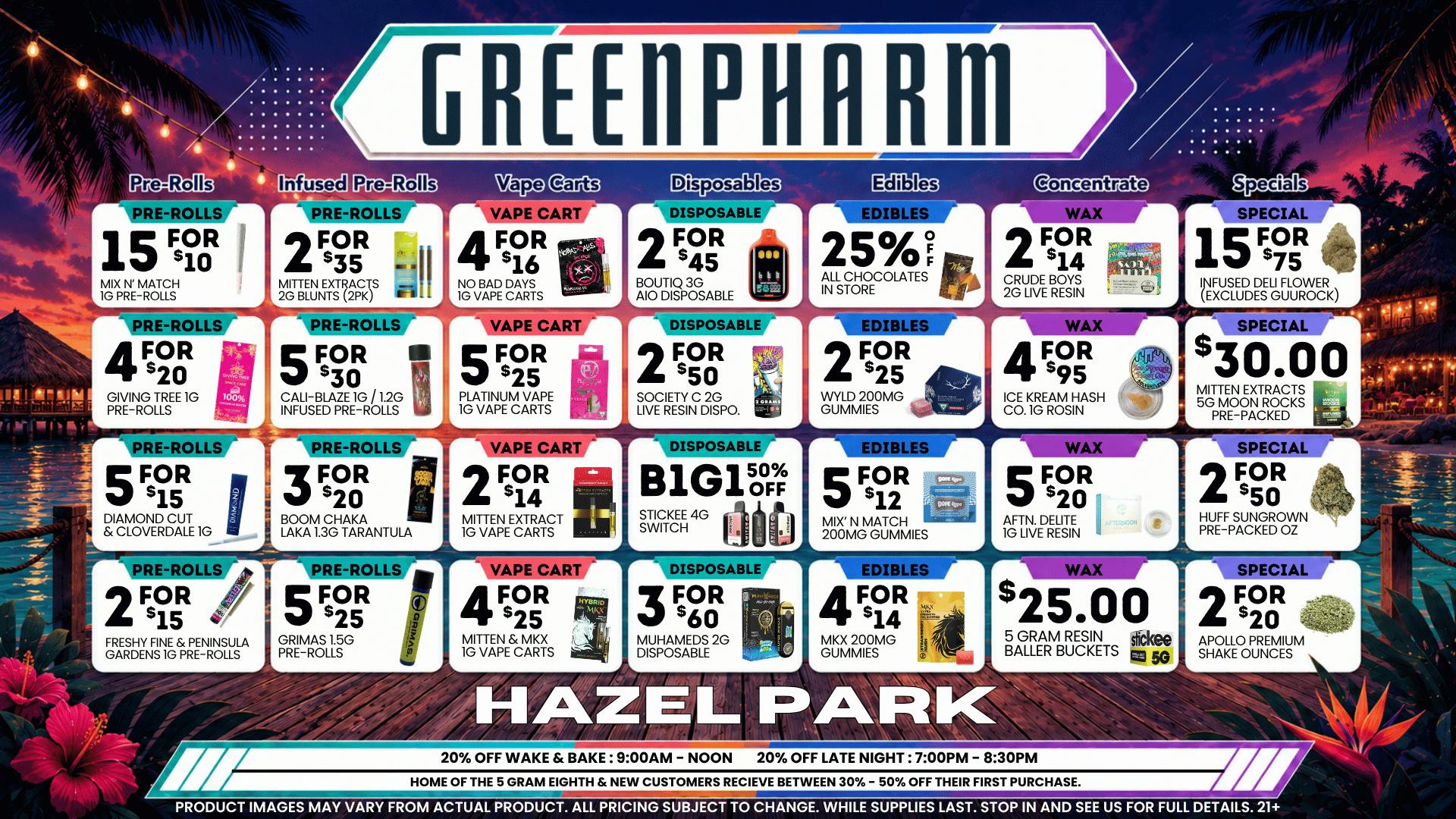 Green Pharm - Hazel Park - Recreational 🎉🥳50% OFF First Time Customers!🥳🎉
