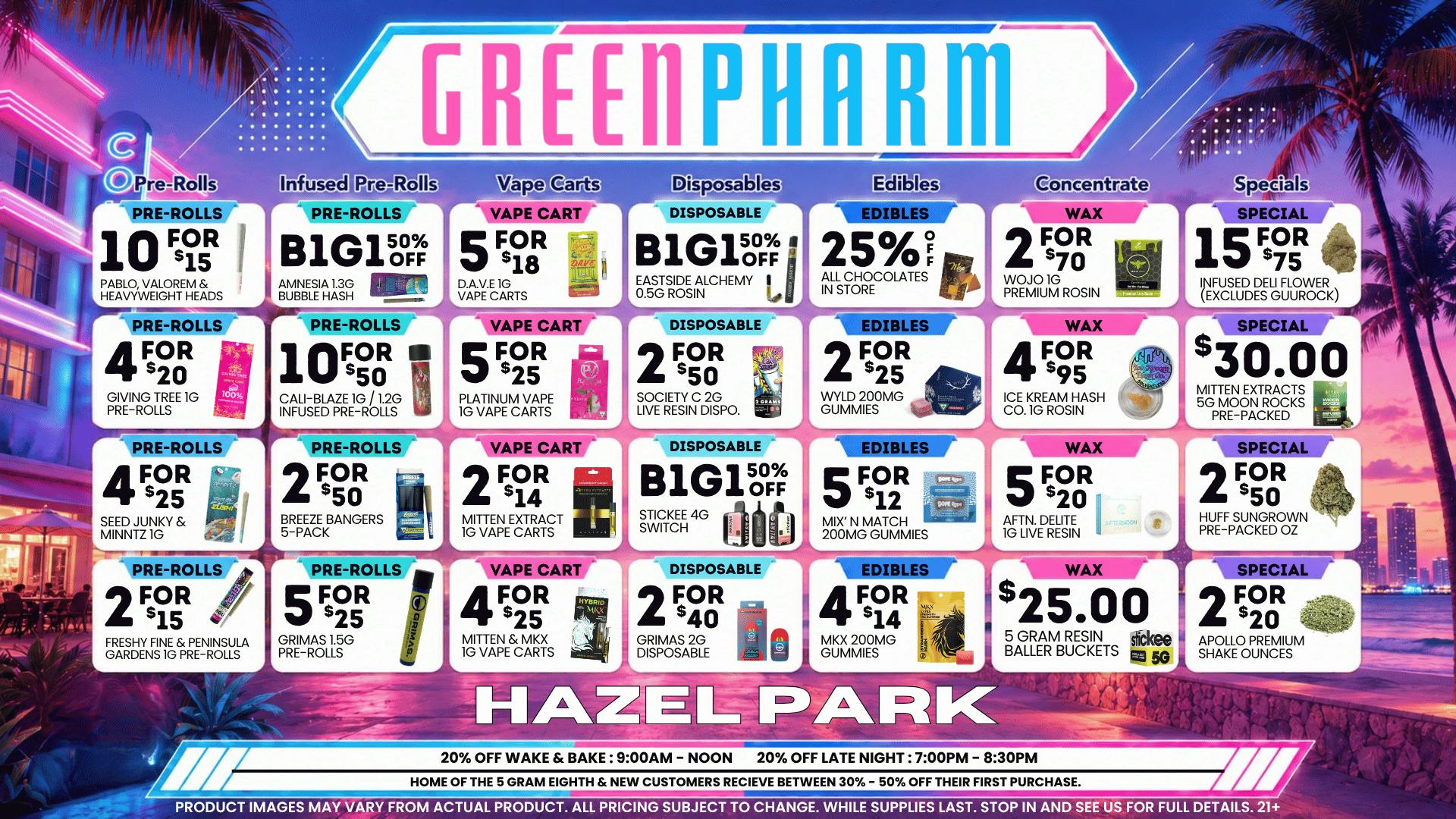 Green Pharm - Hazel Park - Recreational 🎉🥳50% OFF First Time Customers!🥳🎉
