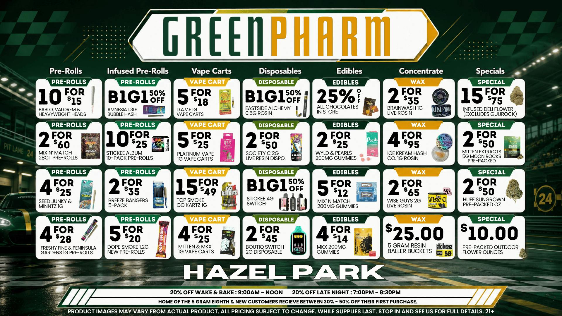 Green Pharm - Hazel Park - Recreational 🎉🥳50% OFF First Time Customers!🥳🎉