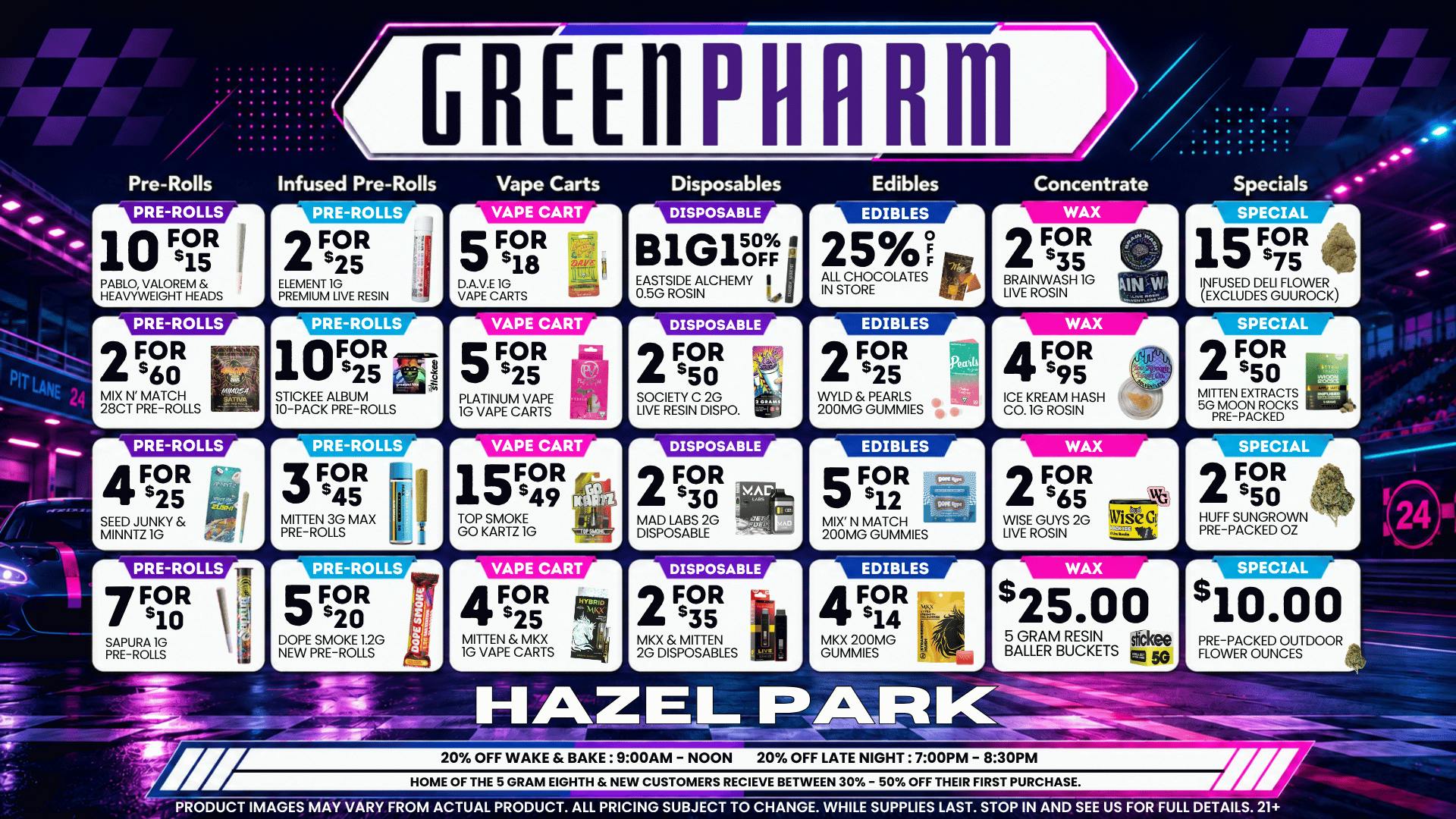 Green Pharm - Hazel Park - Recreational 🎉🥳50% OFF First Time Customers!🥳🎉
