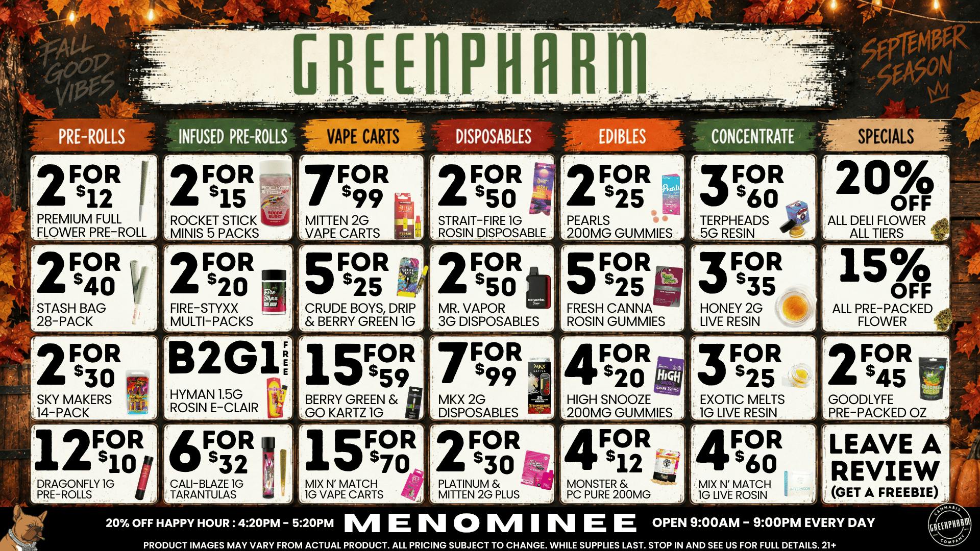 Green Pharm Menominee - Rec - 🔥SEPTEMBER SAVINGS!🔥