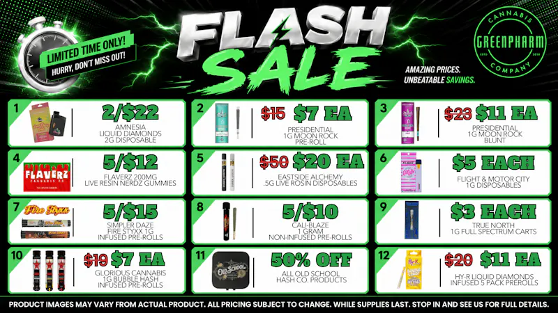 Green Pharm - Detroit - Recreational! ⚡FLASH DEALS!!⚡