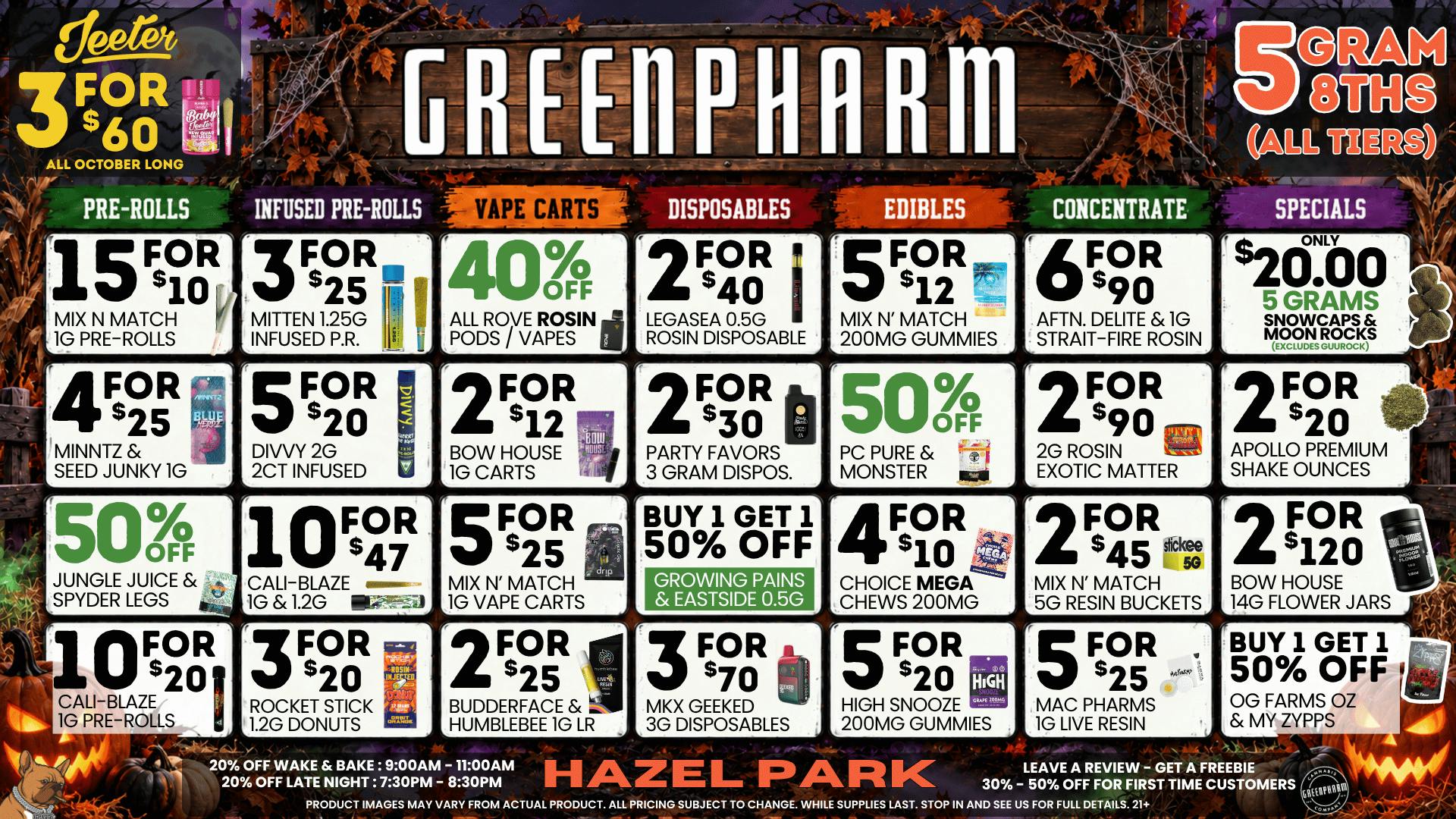 Green Pharm - Hazel Park - Recreational 🎉🥳50% OFF First Time Customers!🥳🎉