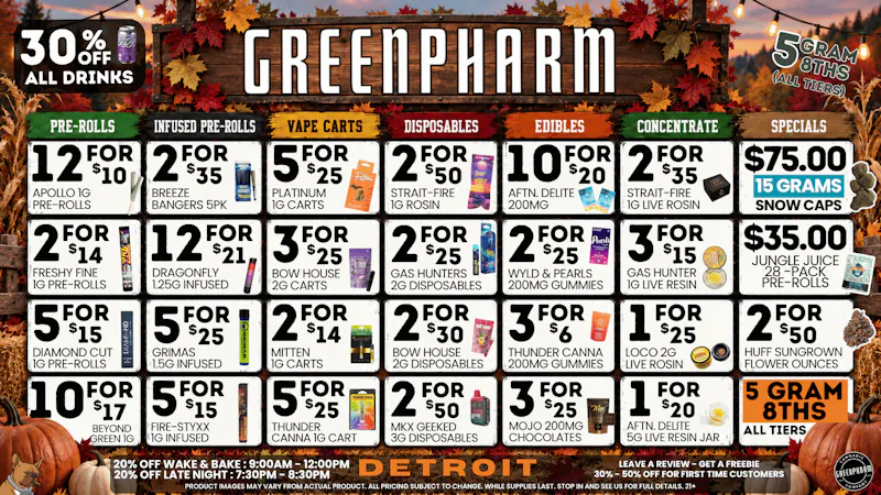 Green Pharm - Detroit - Recreational! 🎉🥳50% OFF First Time Customers!🥳🎉