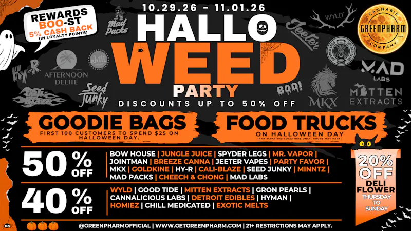 Green Pharm Iron River - Rec - Now Open! 🎃🎃HALLOWEED!! SCARY LOW PRICES!!👻👻