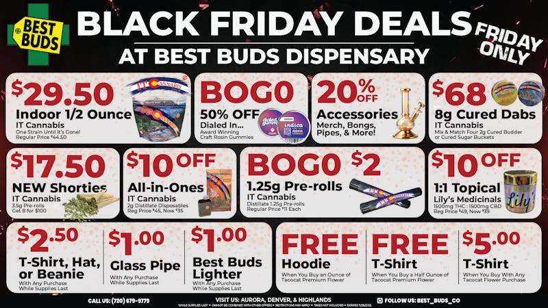 Best Buds - Denver 🚨 BLACK FRIDAY: One-Day Doorbusters ‼️