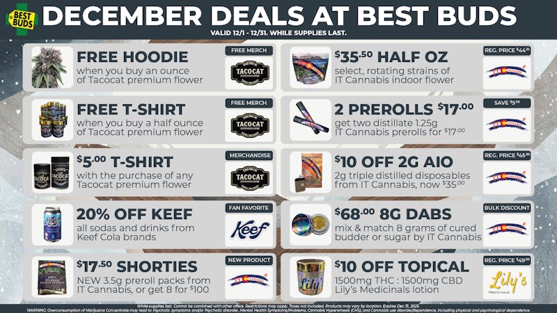 Best Buds - Denver ❄️ $35.50 Half OZ, Stock Up for the Holi-daze!