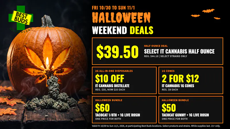 Best Buds - Denver 🎃 Halloween Weekend Deals | Fri 10/30 to Sun 11/1