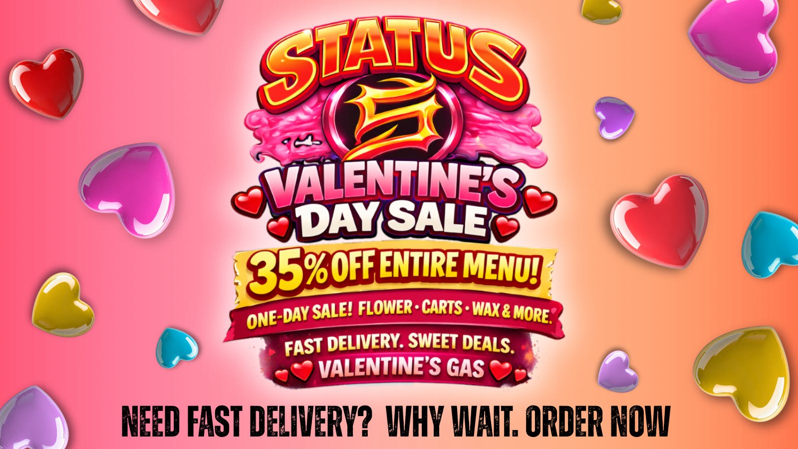 Status Delivery STOP SCROLLING: Valentines deals