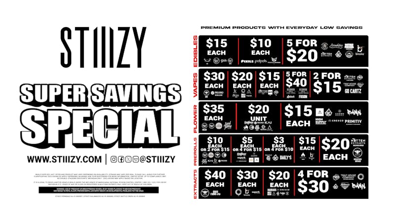 STIIIZY Battle Creek Super Saving Special