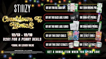 STIIIZY Indio LIIITMAS B2G1 $0.01