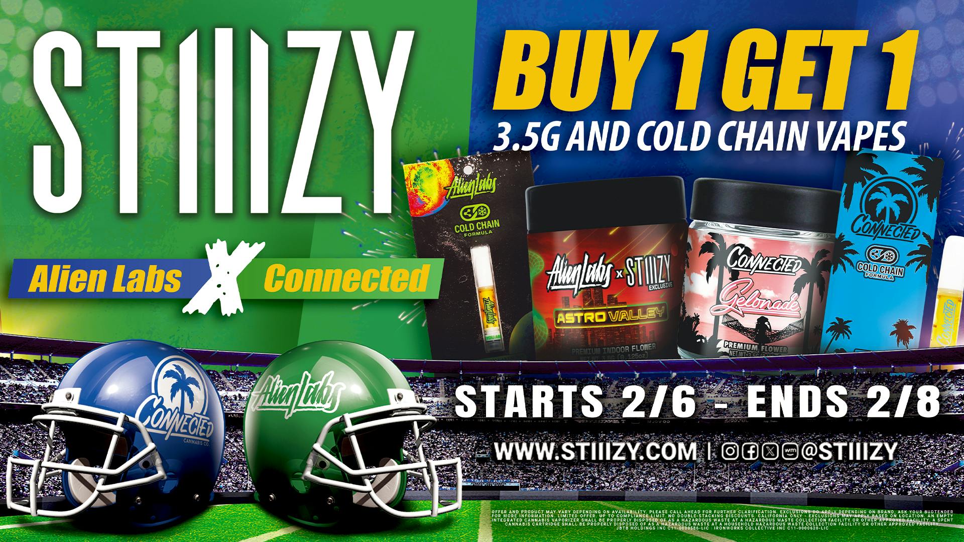 STIIIZY Harbor City (NOW OPEN) BOGO Alien Labs x Connected