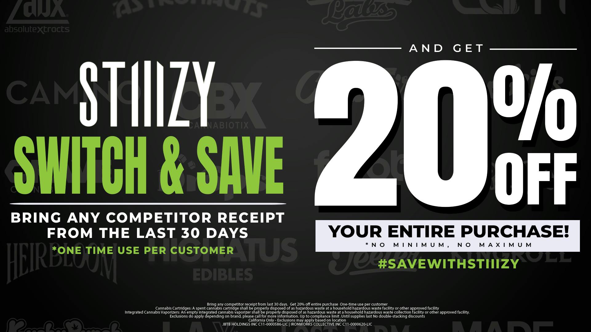 STIIIZY Sacramento Your Receipt Is Worth Money - 20% off!
