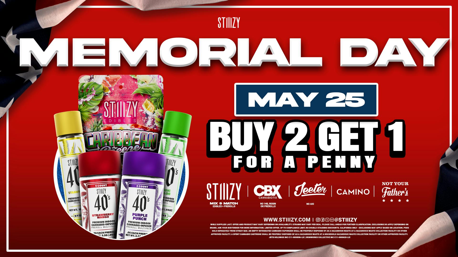 STIIIZY Suisun City Buy 2 Get 1 For $0.01
