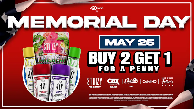 420 Central Powered by STIIIZY Buy 2 Get 1 For $0.01