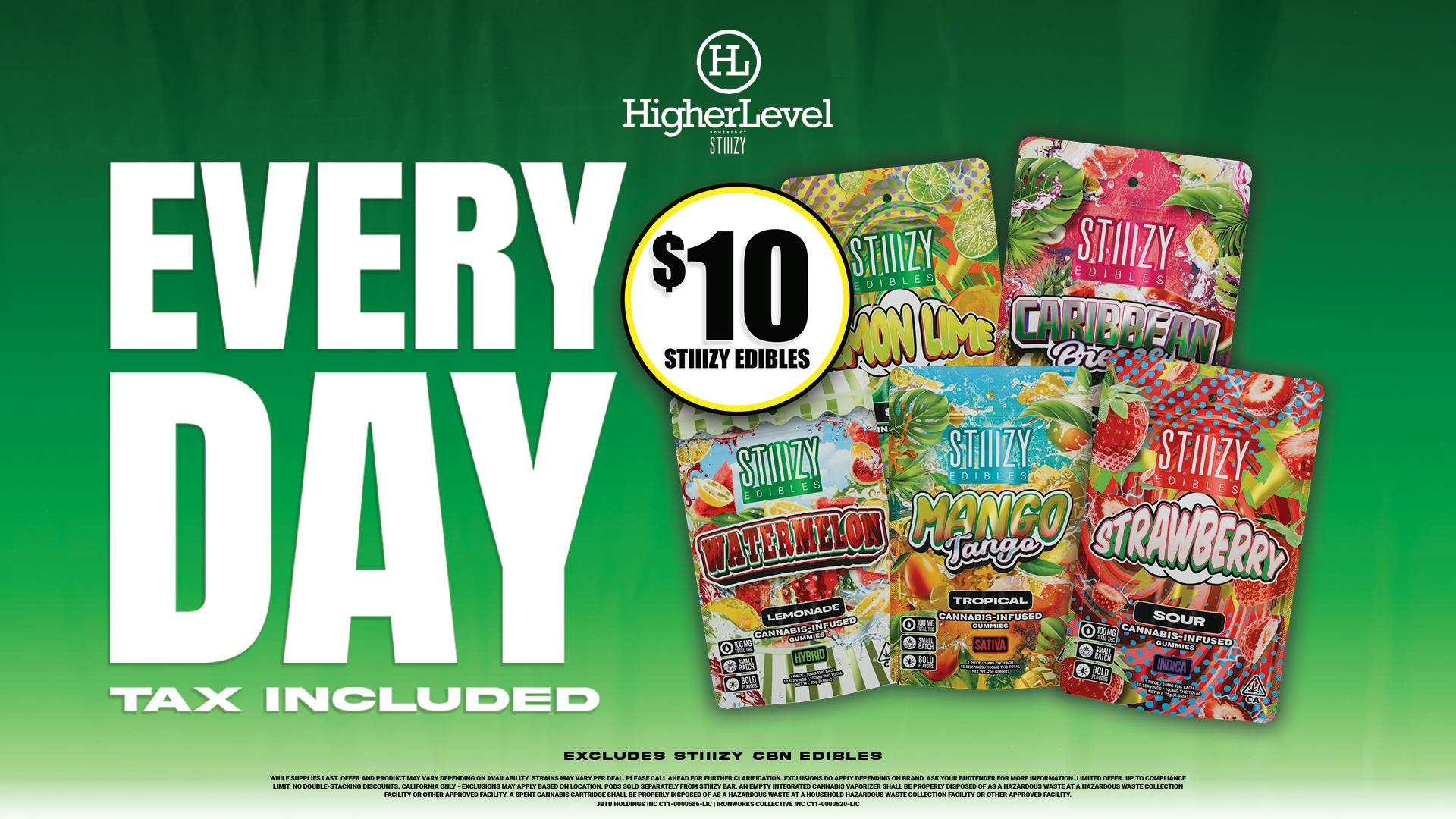Higher Level - Seaside $10 STIIIZY Edibles