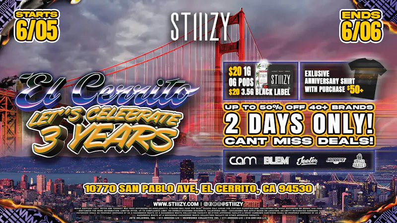 STIIIZY El Cerrito 🔸Up to 50% off 🔸
