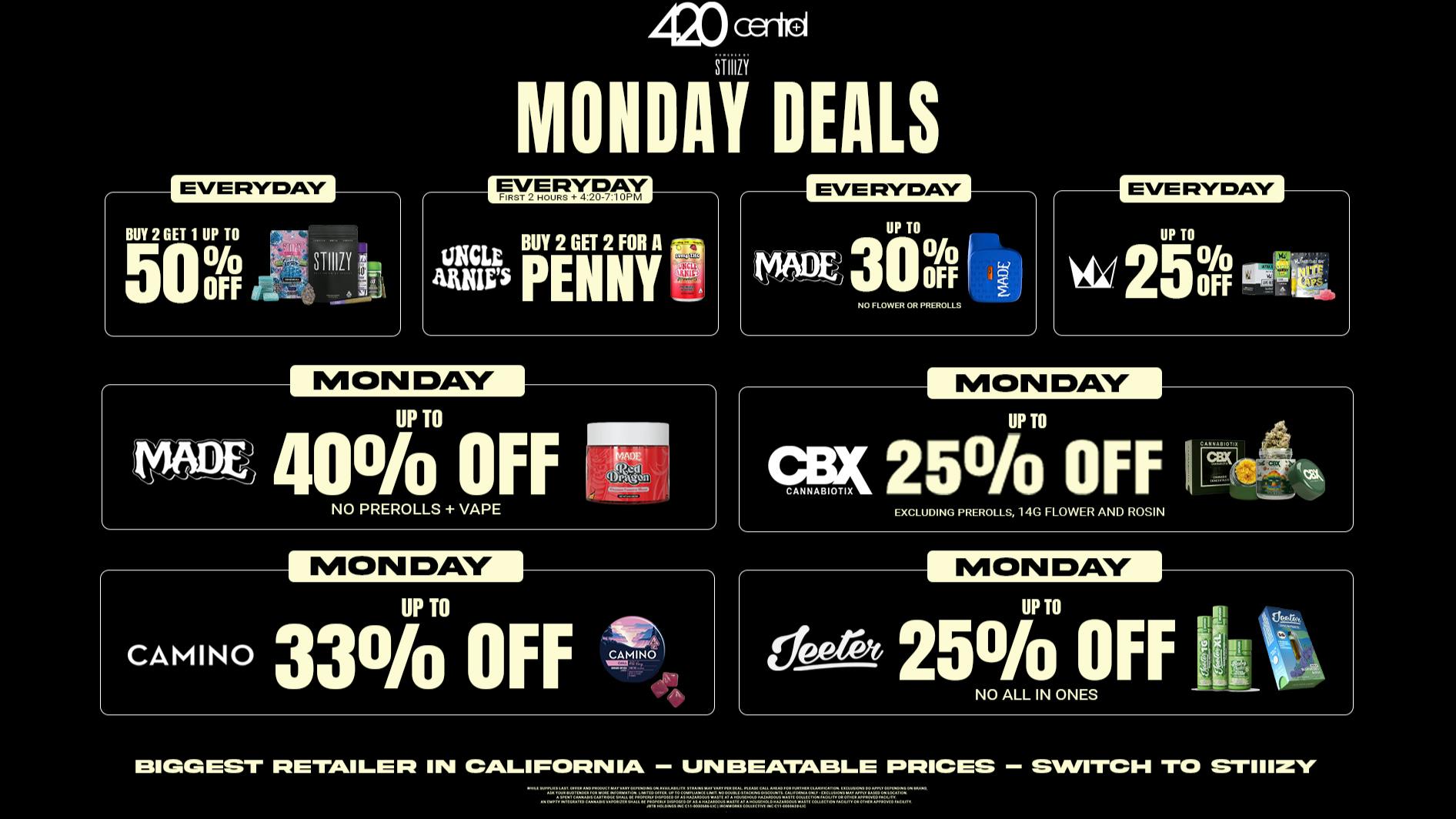 420 Central Powered by STIIIZY 💨Up to 40% off 💨 - Monday