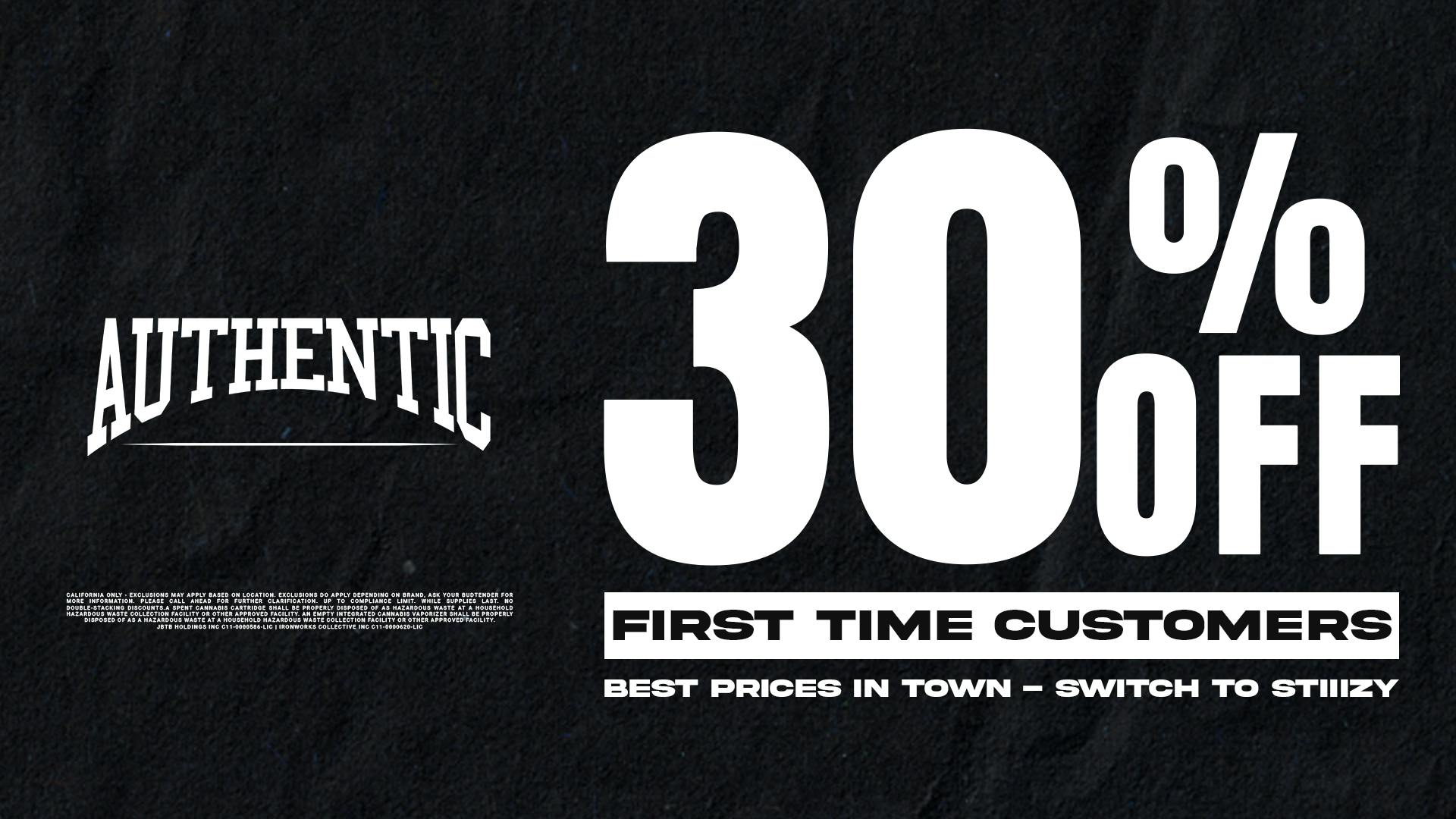 Authentic 415 30% off First Time Customers