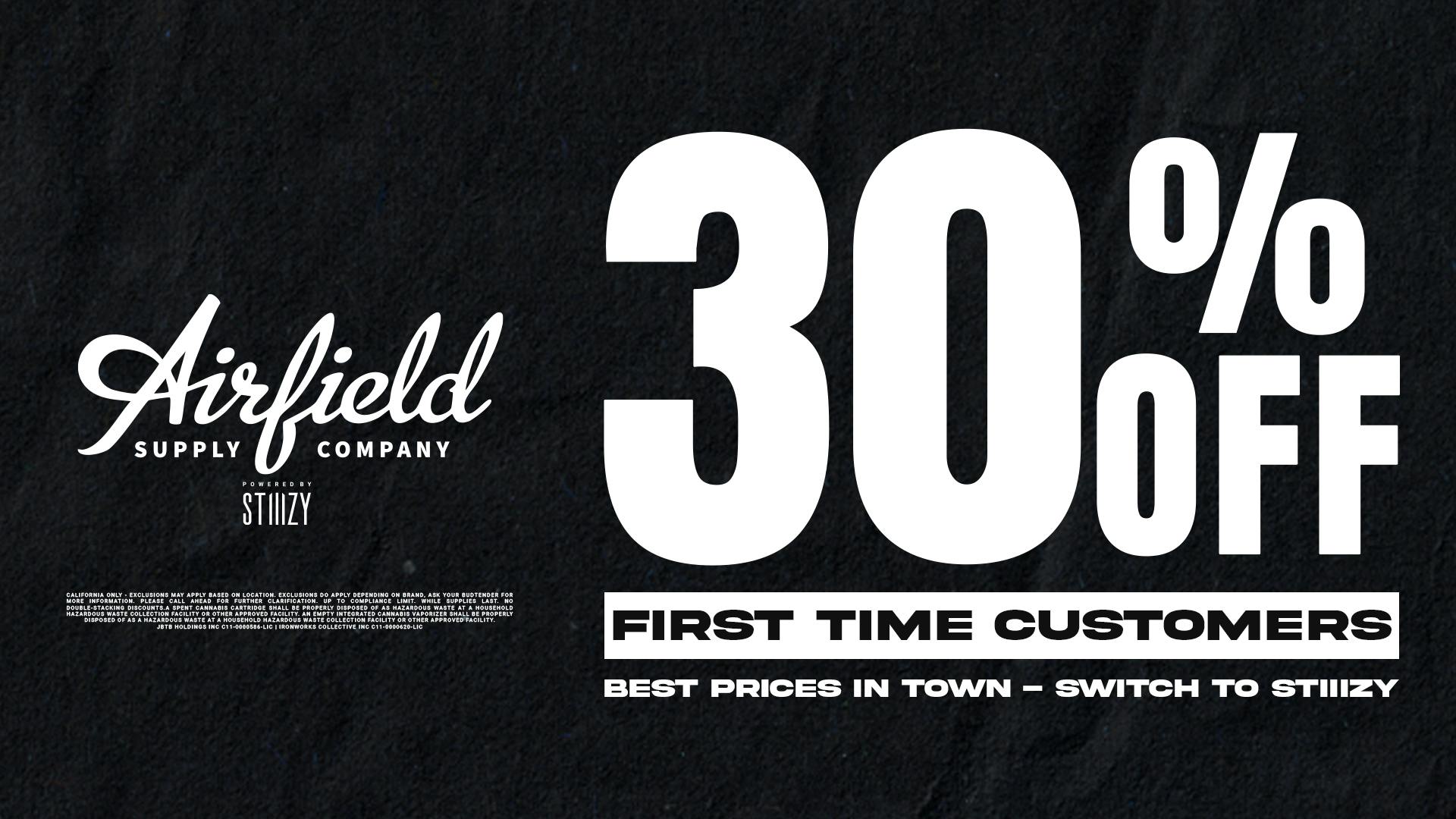 Airfield Supply Company 30% off First Time Customers
