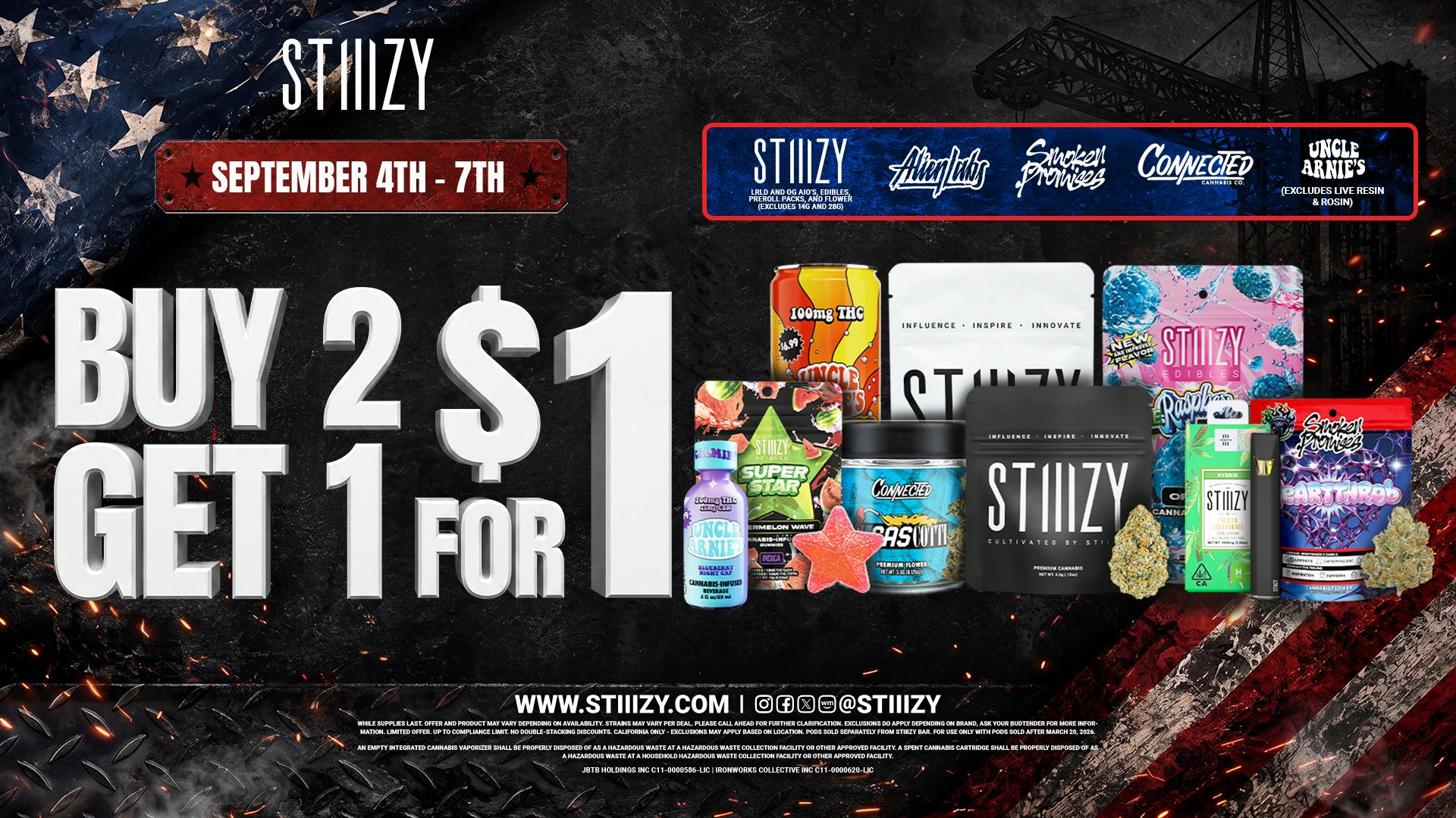 STIIIZY National City Buy 2 Get 1 for $1