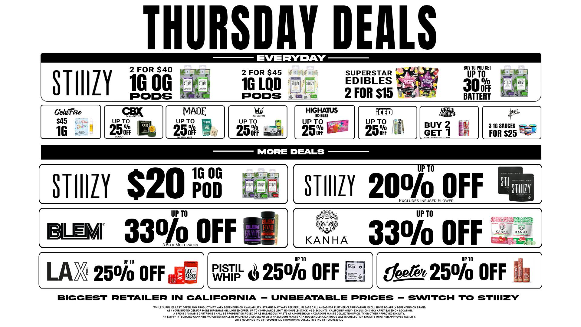 STIIIZY Western (Koreatown) Up to 33% -Thursday's