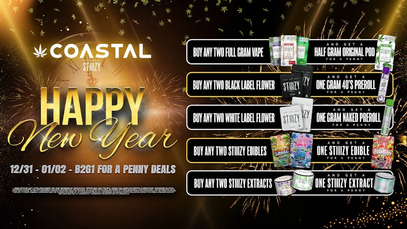 Coastal Concord Happy New Year! Buy 2 Get 1 for a Penny 🍾