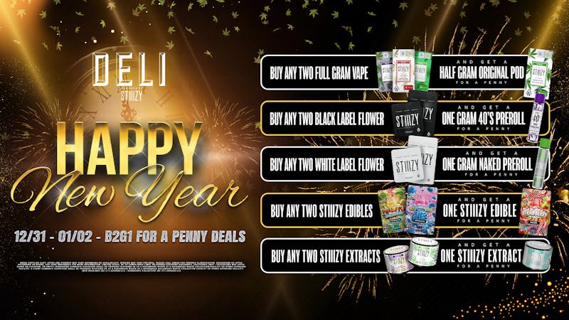 DELI by Caliva Happy New Year! Buy 2 Get 1 for a Penny 🍾