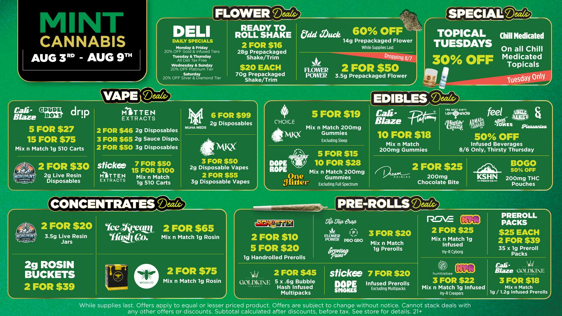 Mint Cannabis - Coldwater Mint's HOTTEST Deals