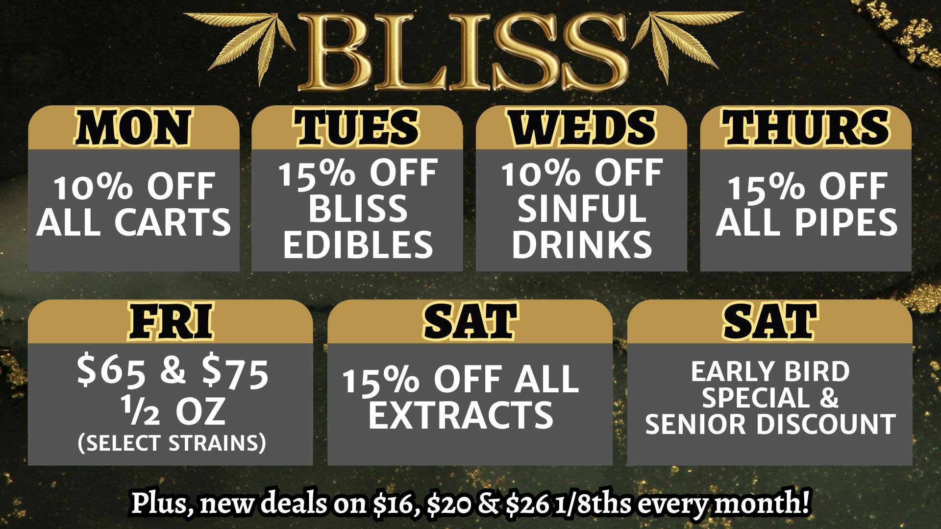 406 Bliss - Central Ave 406 Bliss Daily Deals!