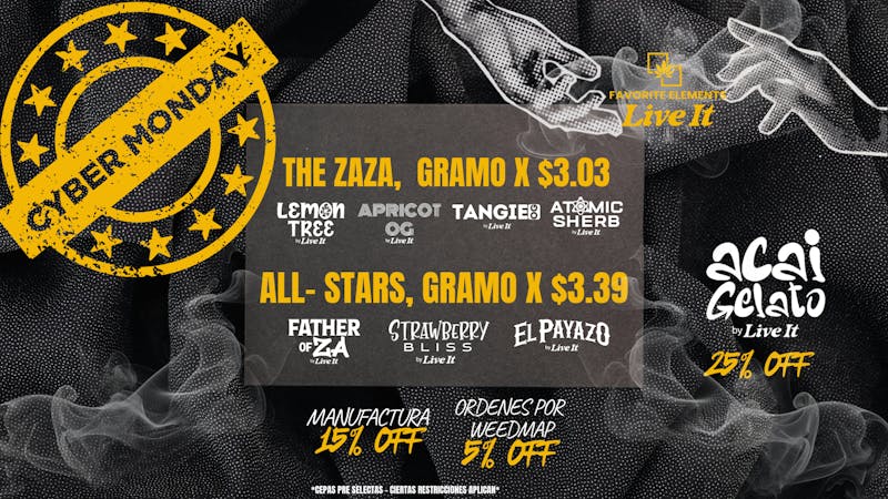 Favorite Elements Cannabis 💻📲¡Cyber Monday! ZAZA $3.03 | ALL STAR $3.39🍃