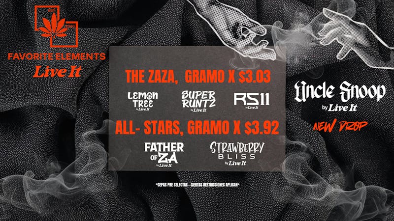 Favorite Elements Cannabis LUNES De G's desde $3.03 | $3.92 💥