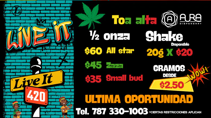 Aura 8G x $20 Pa seguir Celebrando 420