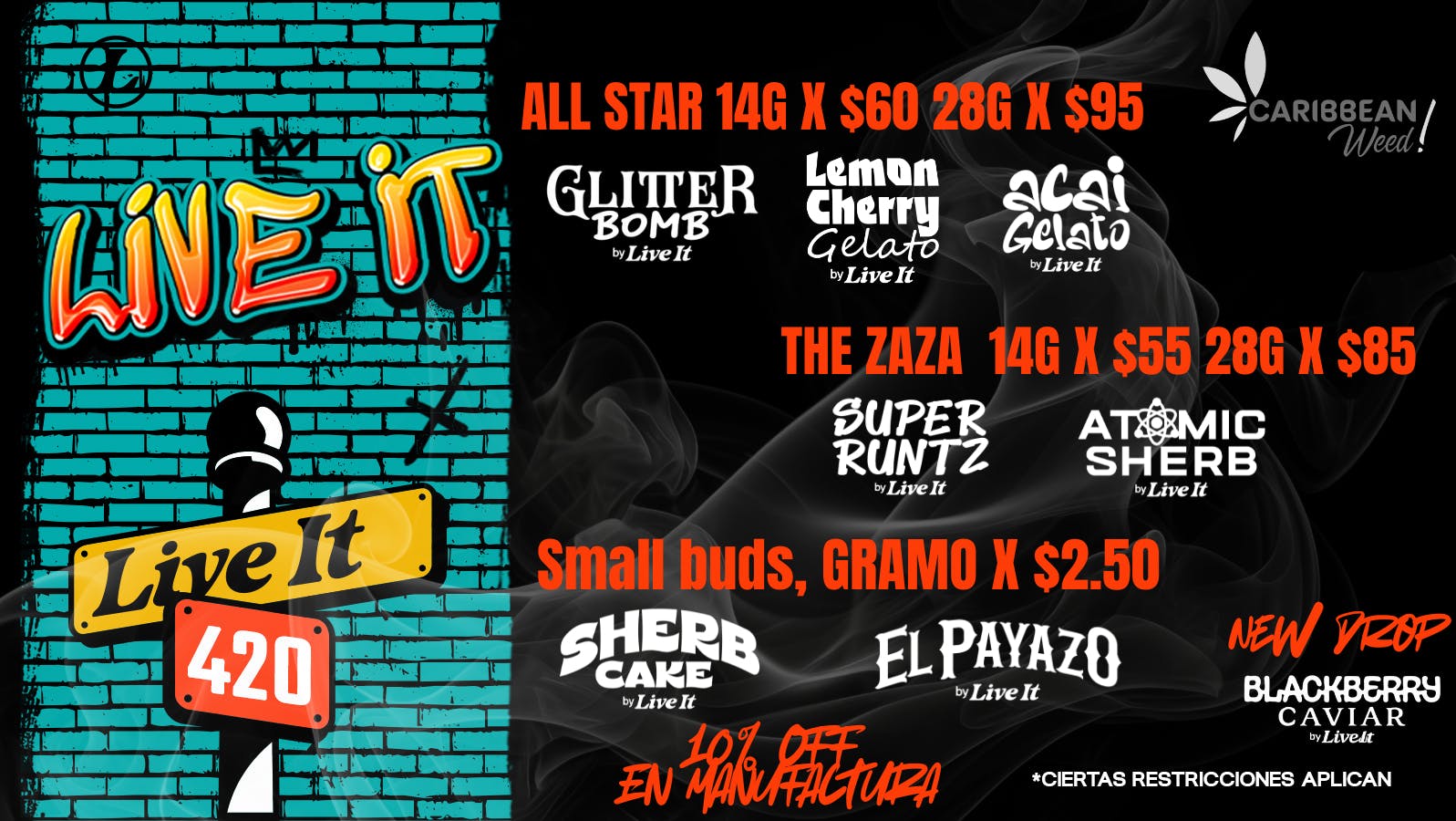 Caribbean Weed 🔥G's desde $2.50 🔥
