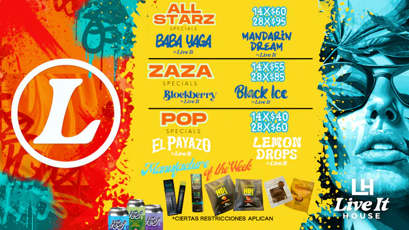 Live It House ESTAMOS ACTIVOS ! ONZAS EN $60| $85 | $95