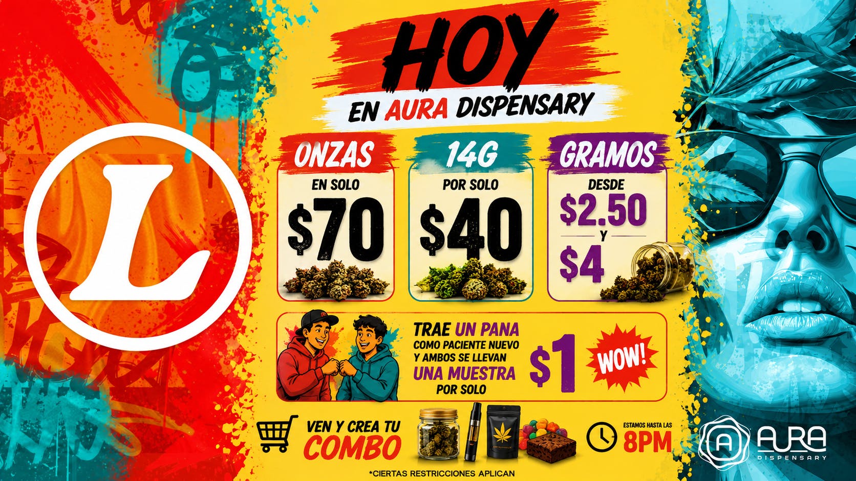 Aura 🔥💨 HOY SE PRENDE AURA DISPENSARY 💨🔥