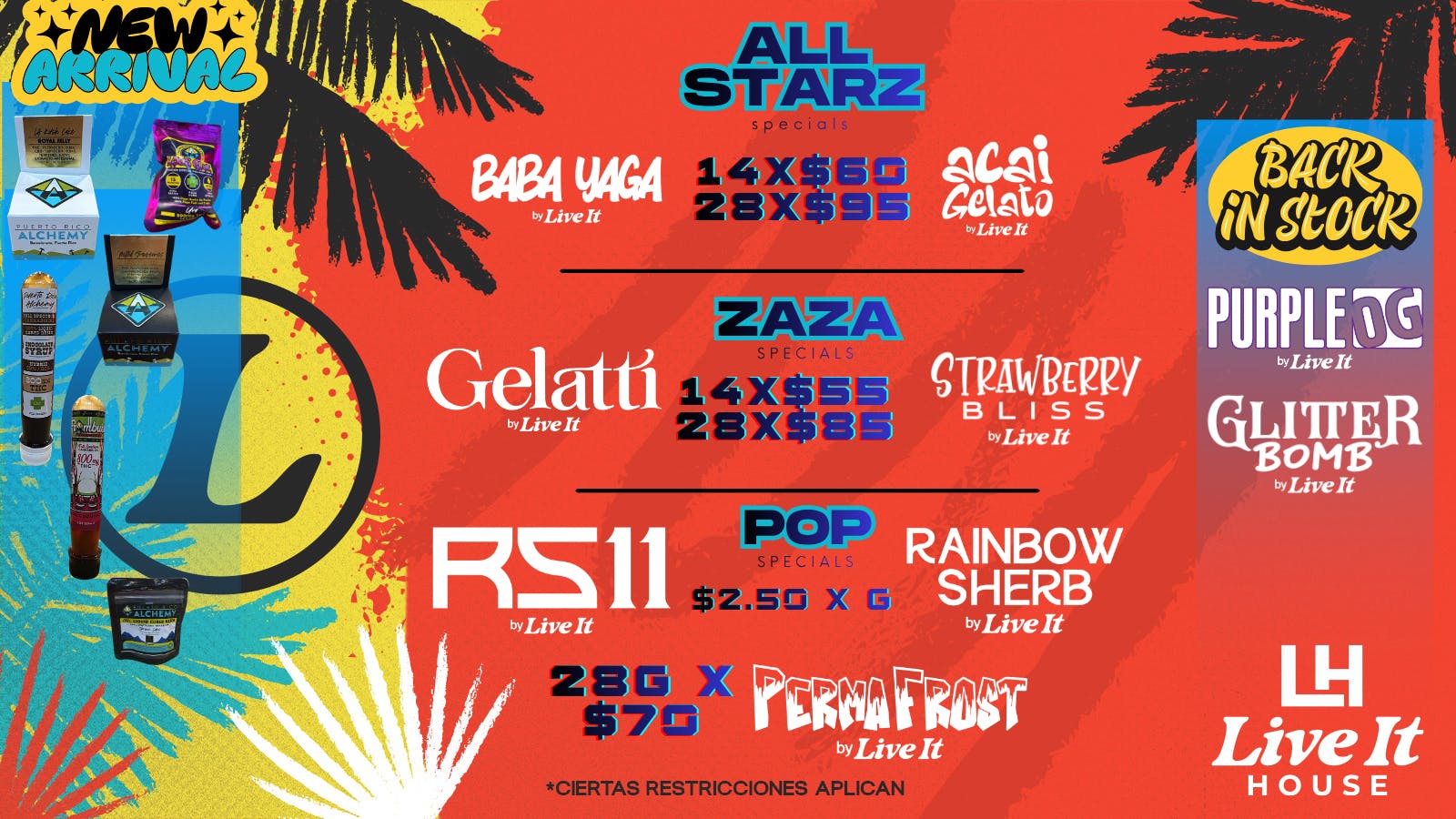 Live It House 🔥 VERANO LIVE IT: ONZAS DESDE $70 • $85 • $95 ☀️
