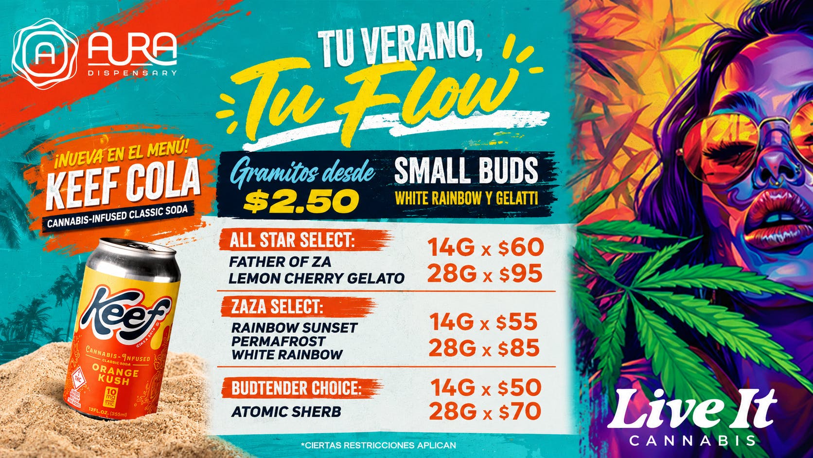 Aura $2.50 EL GRAMO