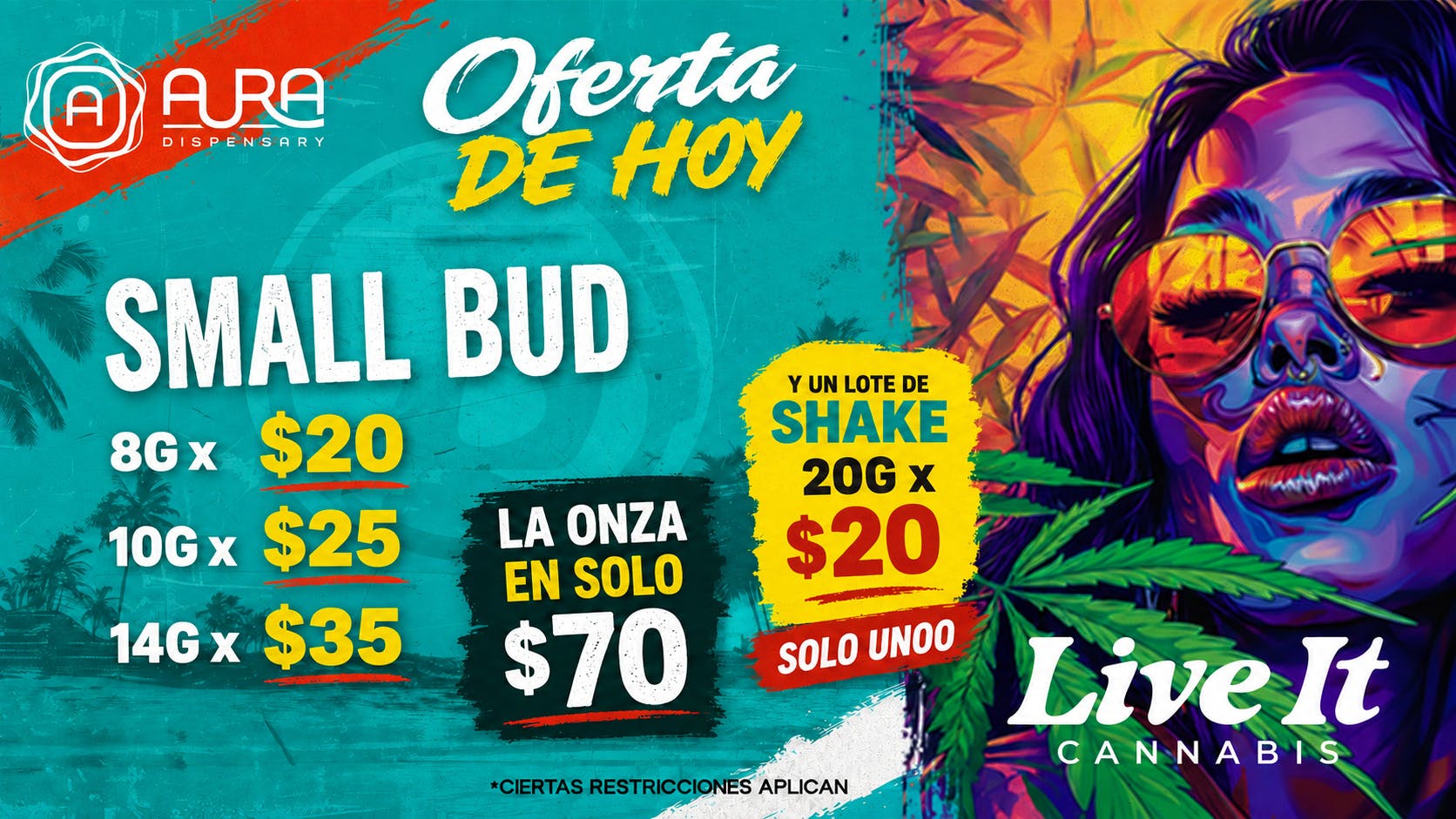 Aura $2.50 EL GRAMO