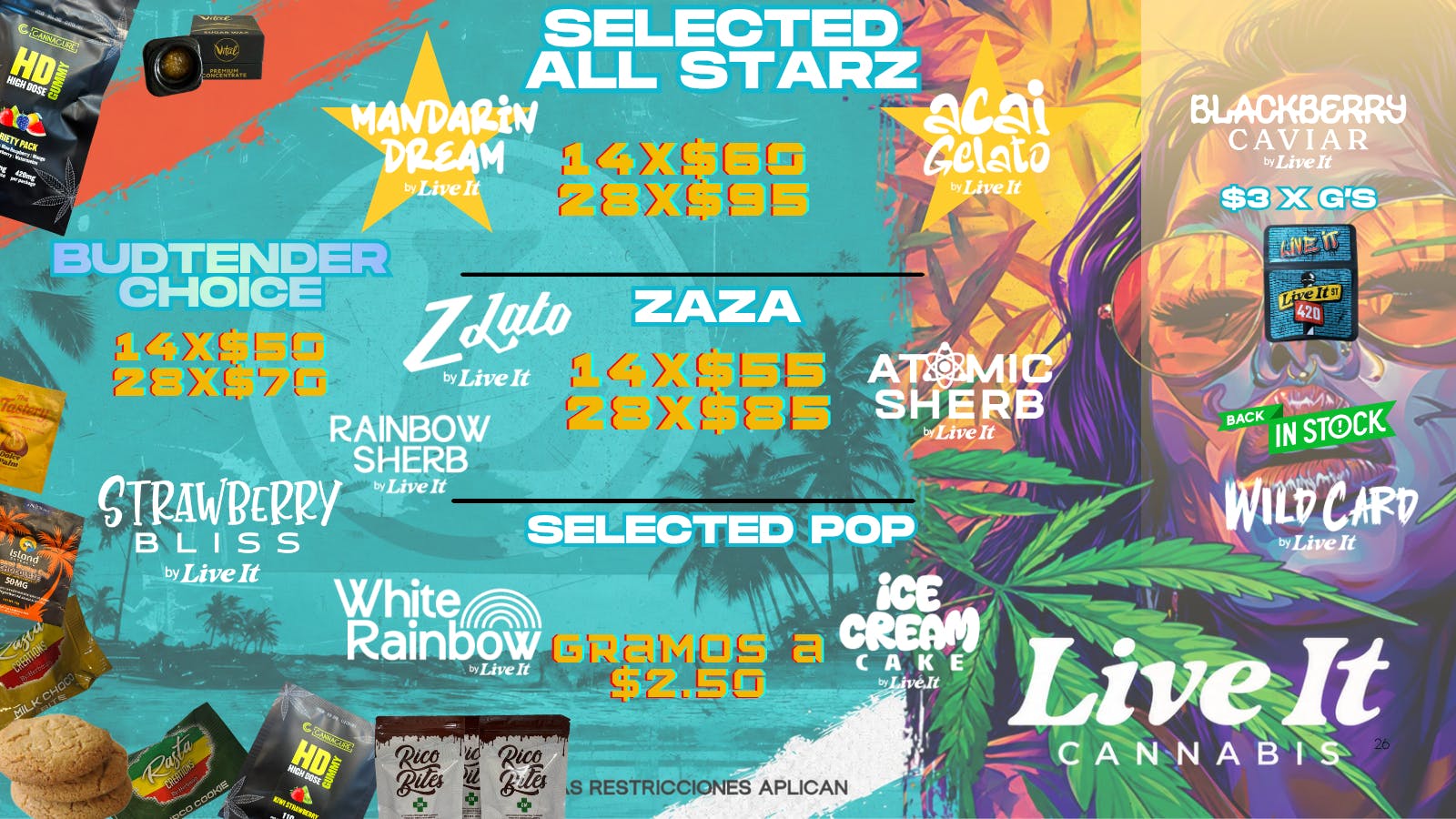 Live It House 💥🔥GRAMOS DESDE $2.50 / ONZAS EN $70, $85 Y $95🔥