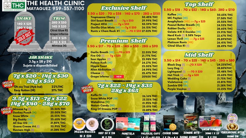 The Health Clinic - Mayaguez FLOWER MENU AND OFFERS