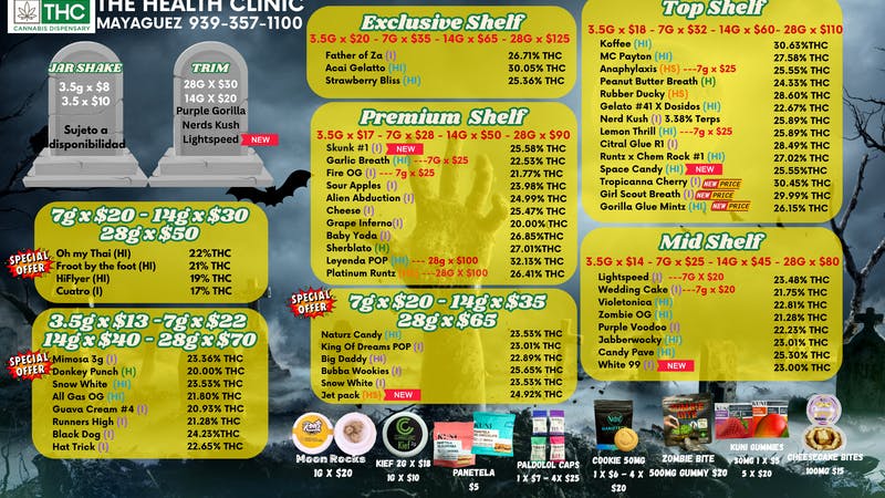 The Health Clinic - Mayaguez FLOWER MENU AND OFFERS HALLOWEED