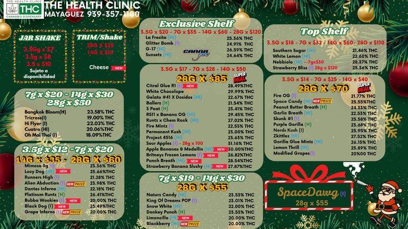 The Health Clinic - Mayaguez Menu de Flores ( VIERNES 26 DIC)
