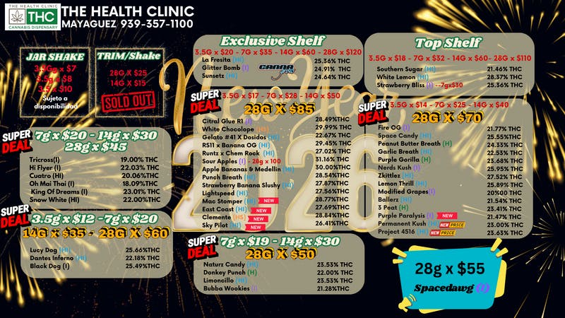 The Health Clinic - Mayaguez MENU DE FLORES Y OFERTAS (MARTES)